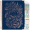 bloom daily planners 2024 Hard Cover Planner, 8.5" x 11", Embroidery, Navy